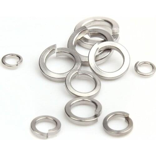 100pcs/lot DIN127 Stainless steel spring washer M1.6 M2 M2.5 M3 M4 M5 M6