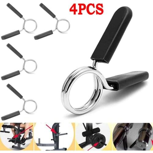 2 Pairs 25mm Barbell Bar Clamp Spring Collar Clips Weight Dumbbell Lock Gym Rust-resisting Sturdy Not Easy To Break or Deform