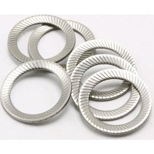 2PCS DIN9250 304 Stainless Steel Double-sided Tooth Washers M24