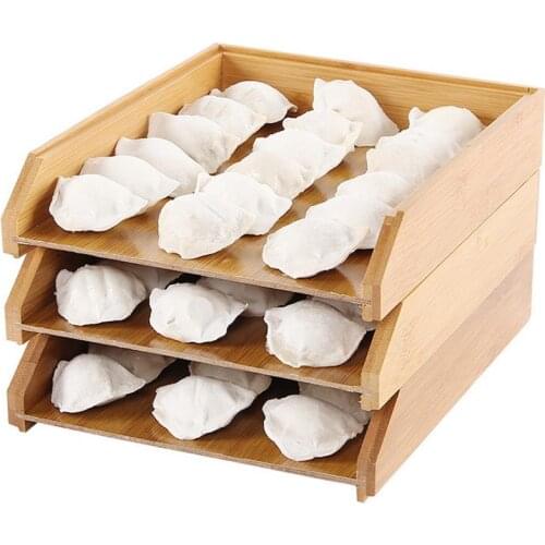 3Pcs/Set Rectangular Wooden Serving Tray Tea Cutlery Trays Storage Pallet Fruit Plate Decoration Food Bamboo Kitchen Platter