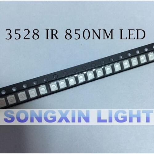 50pcs IR 3528 SMD LED 850nm Infrared led diode Night Vision smt light diode 3.5*2.8*1.9mm