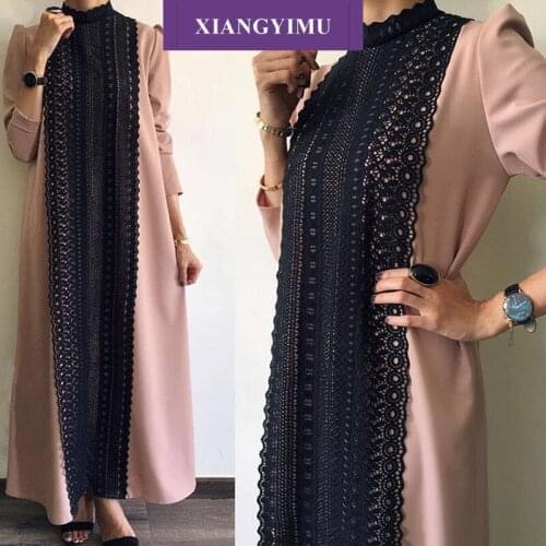 8868-3 muslim dress Lace abaya dress islamic dress turkish women clothing dubai dress bangladesh Malaysia caftan marocain