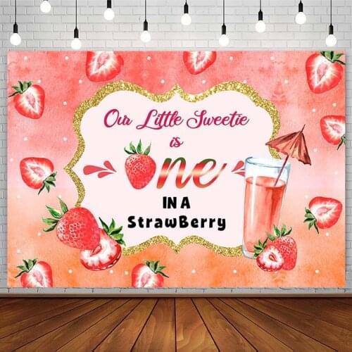 Avezano 1st Birthday Party Photography Backgrounds Little Strawberry Backdrop Photo Studio Photophone Photozone Girl Decor Props