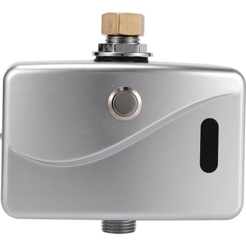 Automatic Electric Urinal Flush Valve Sensor&Manual 2 Function Exposed Wall Mount DC6V Urine Flushing