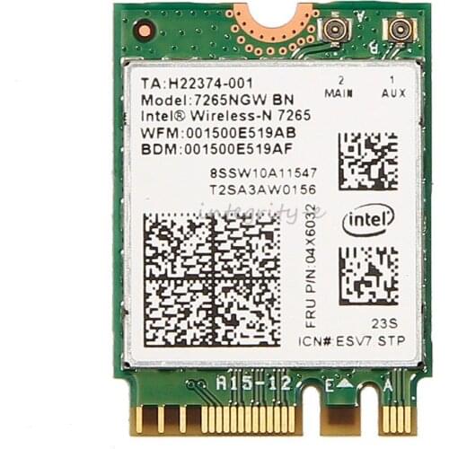 Wireless Adapter Card for Intel 7265NGW BN Wireless-N 7265 NGFF Wifi Laptop Network Wlan FRU:04X6032 For Ibm lenovo thinkpad