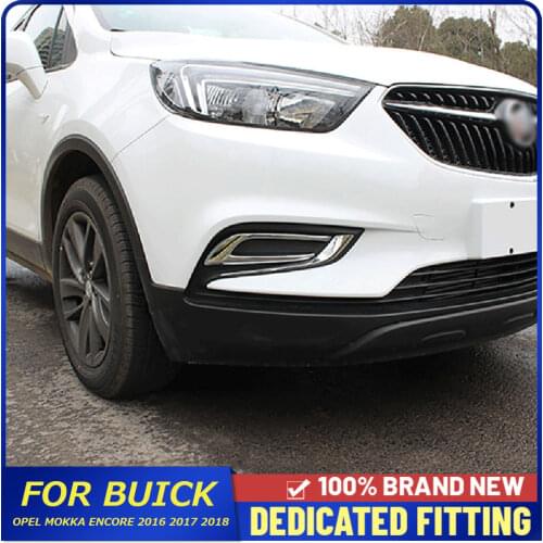 For Opel Mokka Buick Encore 2016 2017 2018 Car Body Front Foglight Frame ABS Material Head Fog Lamp Cover Trims