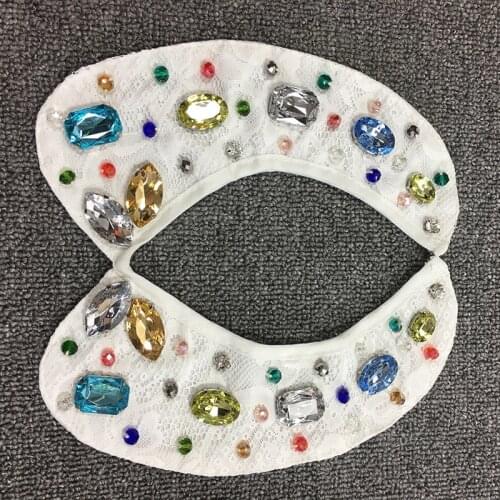 European chiffon square collar leopard shirt omen Lady Detachable decorative collar retro New fashion decorative versatile solid