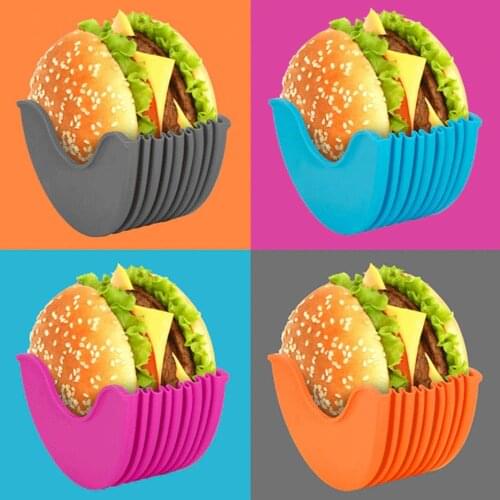 Burger Fixed Box Kitchen Burger Holders Health Environmental Protection Sandwich Storage Hamburger Box Reusable Kichen Tools