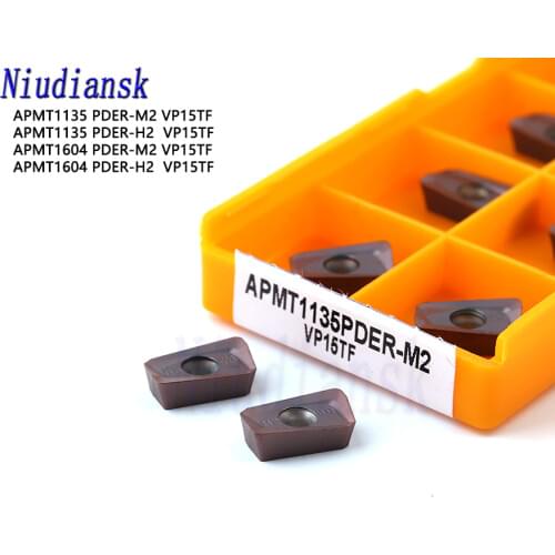 10pcs APMT1135 PDER M2 H2 VP15TF Turning Tool Carbide Insert APMT1604 H2 M2 VP15TF PDER Face Mill Lathe Milling CNC Cutter Tools
