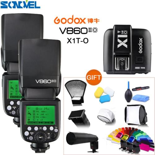 Godox Ving 2*V860II-O HSS 1/8000 2.4G Flash Speedlite Li-ion Battery TTL Camera flash + X1T-O Transmitter For Panasonic Olympus