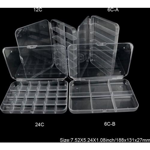 Aventik Polycarbonate Fly Fishing Fly Box Four Different Multi-compartment Options Great Pocket Size 7.52X5.24X1.08inch Fishing