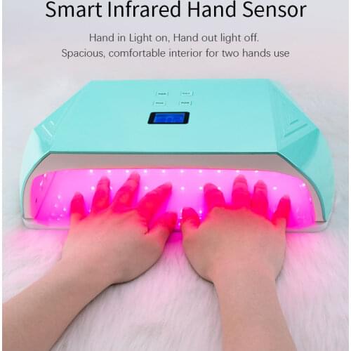 128W Nail Lamp UV LED Nail Dryer Red Light Beads for Curing Polish Gel High Power 128w Nails Art Manicure Electric Lamps White