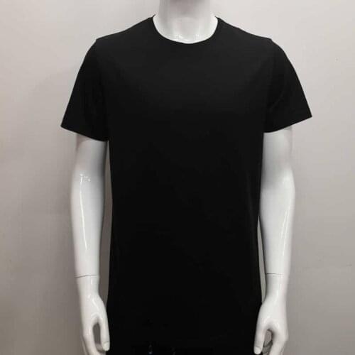 Mercerized cotton short sleeve T-shirt men round collar render unlined upper garment of cultivate ones morality