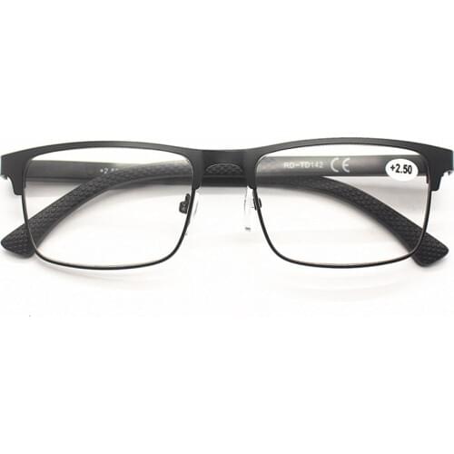 Men Vintage Square Oversized Ultralight Men Women Fashion Full-rim Reading Glasses +0.75 +1 +1.25 +1.5 +1.75 +2 +2.5 +3 +3.5 +4