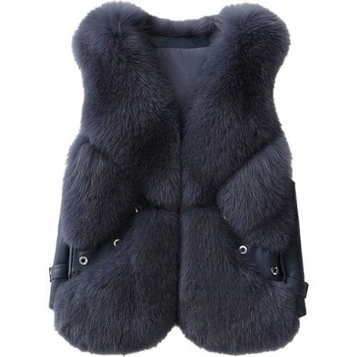 Autumn And Winter 2020 Short Fox Fur Vest Womens Fashionable New Casual Fur Coat