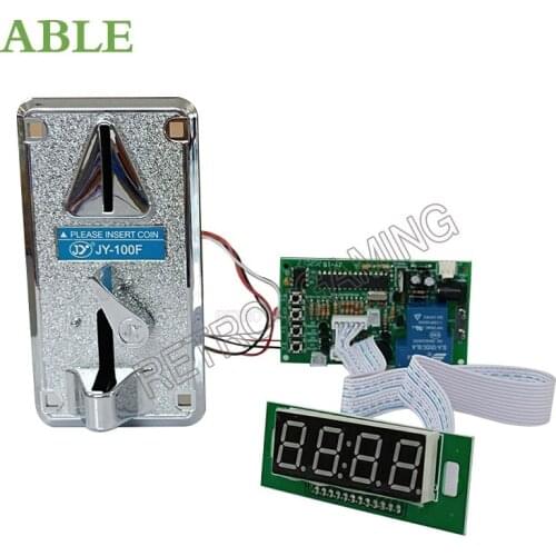 Arcade time controller board JY15B with coin acceptor JY100F for vending machine arcade cabinet washing machine