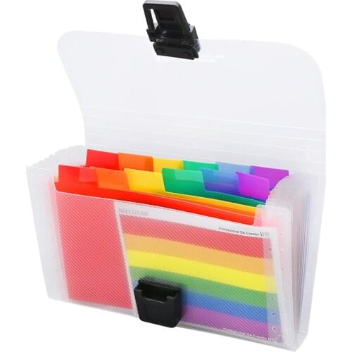 A6 Portable File Folder Storage Bag Document Binder Bill Receipt File Sorting Organizer Bag For School Office Stationery Supplie