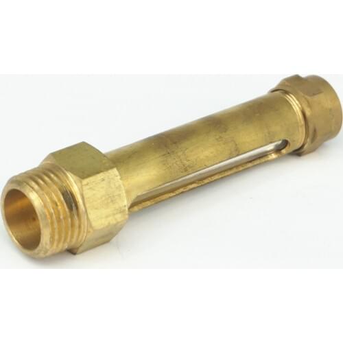 1/2" BSP Male 80mm Length Lube Devices Straight Brass Oil Level Gauge Sight Glass For Lathes Oil Sump