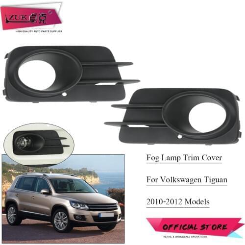 ZUK Front Bumper Fog light Fog Lamp Cover Hood Garnish Without Chroming For TIGUAN 2010 2011 2012 For Volkswagen