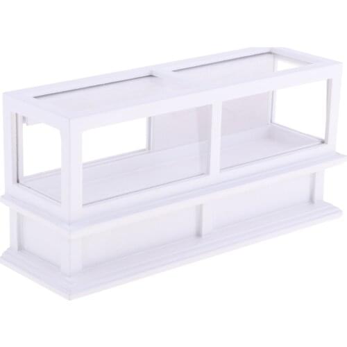 Handmade 1/12 Dollhouse Miniature Wood Display Cabinet Showcase Shopping Mall Scenes Decoration Accessory