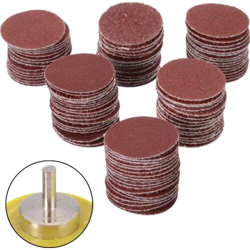 110 PCS 40-2000 Grit 1 Inch Sander Disc Sanding Disk + 2.3mm/3mm Shank Polishing Pad Sandpaper Abrasive Tools