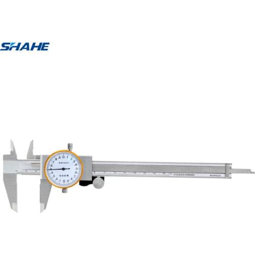 Shahe 6 inch dial caliper Shock proof Vernier Caliper 0-150 mm 0.02 mm dial vernier caliper gauge micrometer stainless steel