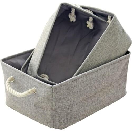 Foldable Storage Bins Fabric Storage Basket Collapsible Durable Organizer Bin with Carry Handles Home Closet Toys Laundry Basket