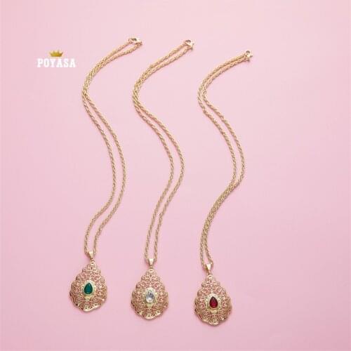 2020 June Moroccan Caftan wedding gold color necklace with pendant for women fashion jewelry