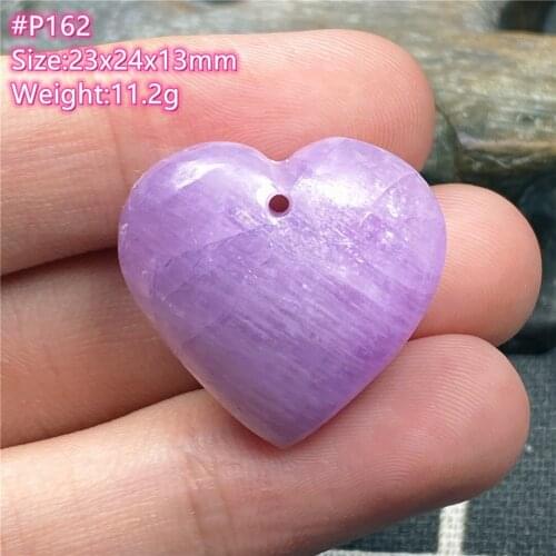 Top Natural Heart Purple Kunzite Stone Pendant Jewelry For Women Man Crystal 23x24x13mm Healing Love Silver Beads Gemstone AAAAA