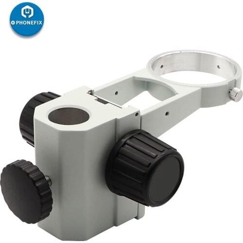 25MM/30MM Stereo Microscope Heavy Gear Ring Adjustable 76mm Trinocular Microscope Head Holder Ring Bracket Mount Arm Support