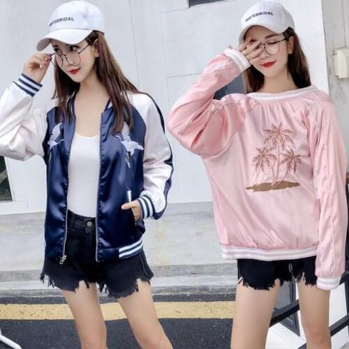 Spring wear two-sided coat womens 2020 new spring and autumn Korean wind loose Hong Kong wind baseball jacket