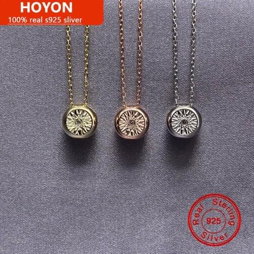 S925 Sterling Silver Necklace Pendant For Women Rose Gold White Gold Yellow Gold Clavicle Chain Birthday Wedding Fine Jewelry