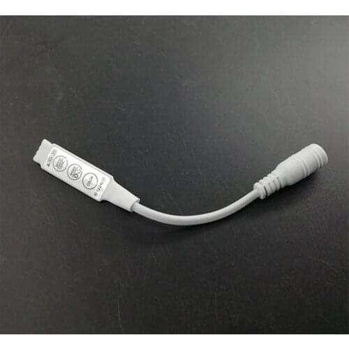 1pc White color 12V 24V Mini 3key LED dimmer mini led controller with DC connector 12A Good Quality