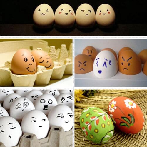 10 Pcs Egg DIY Childrens painting creative painted eggs graffiti coloring eggs simulation plastic fake eggs handmade egg shells