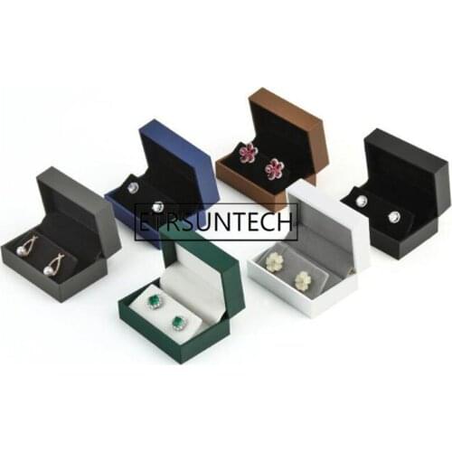 100pcs Stud Earring Jewelry Storage Presentation Packaging Gift Boxes Leatherette Paper Velvet Organizer Box