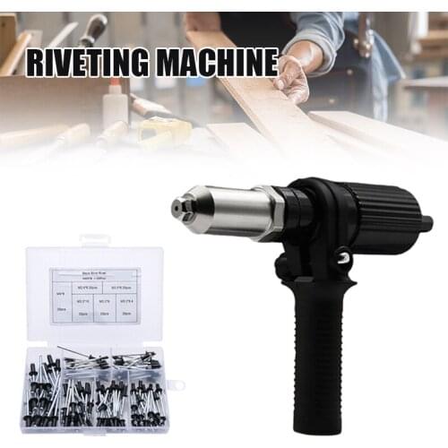 120pcs Electric Rivet Nut Adaptor Insert Cordless Drill Power Kit with Replaceable Riveting Head JDH88
