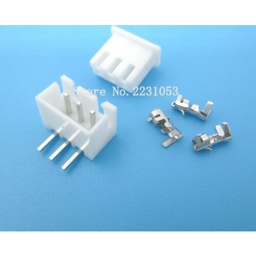 20 Sets XH2.54-3P Right Angle 3pin 2.54mm Pitch Terminal / Housing / Pin Header Connector Wire Connectors Adaptor XH-3AW