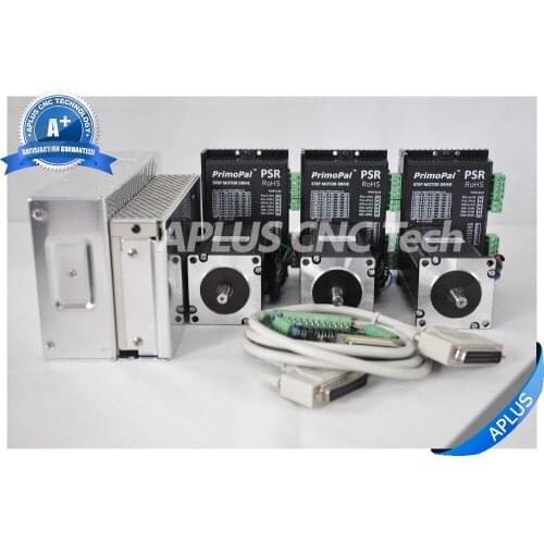 3-Axis NEMA 23 Stepper Motor 396oz-in 3.0A & Driver PSR5042 & 48V Power Supply Kit