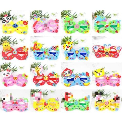 3pc childrens educational toys EVA diamond glasses toys birthday DIY three-dimensional handmade 3D stickers craft toys