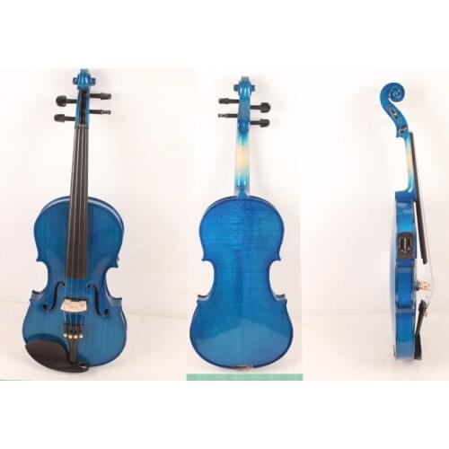 4/4 New 4 string Electric Acoustic Violin Solid Wood Nice Sound dark red blue black