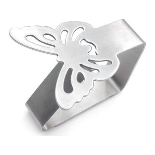 4Pcs Flower Moon Stainless Steel Home Table Cloth Tablecloth Clip Clamps Holder