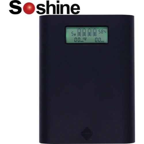 SoShine E3S 4x 18650 Battery LCD Display Power Bank Charger for iPhone for Samsung Mobile USB Portable Lighting Accessories