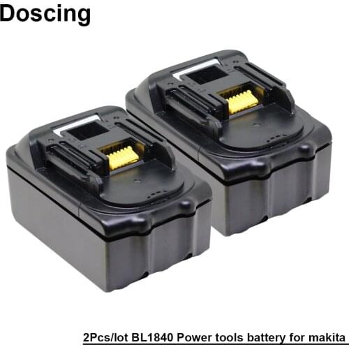 Doscing for Makita BL1840 Power Tool Rechargeable Batteries Cordless Drill Li-ion Battery 18V 4000mAh for Makita BL1830 BL1820