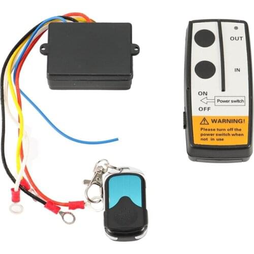 12V 30M Car Wireless Winch Electric Remote Control with Manual Transmitter Set for 4X4 ATV SUV Car Truck Vehicle Trailer