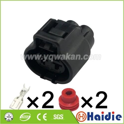 Free shipping 5sets 2pin tyco gray color Toyota RAV4 Buick electronic fan plug wire harness connector 176146-2