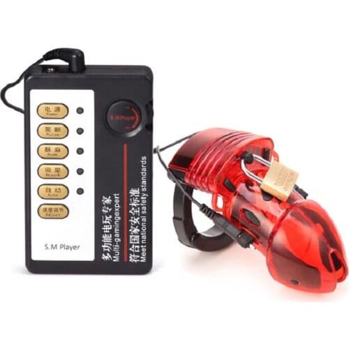 CB6000 Electro Shock Chastity penis Cage sex toys for couples male chastity belt cock cages ring chastity cage small