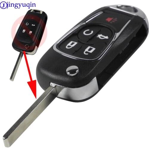 Jingyuqin Modified Car Key Case Cover for Chevrolet Malibu Cruze Aveo Spark Sail Shell Fob Folding flid