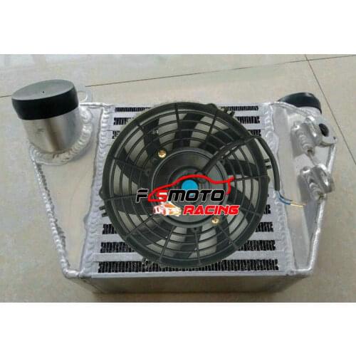 SIDE MOUNT INTERCOOLER KIT & 7''FAN FOR GOLF VW MK4 GTI AUDI A3 BORA 1.8T 1.9TDI