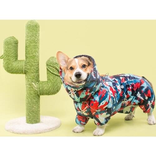 Golden Retriever Rain Jacket Welsh Corgi Dog Raincoat Jumpsuit Pet Clothing Waterproof Dog Clothes Costume Pet Outfit Rainwear