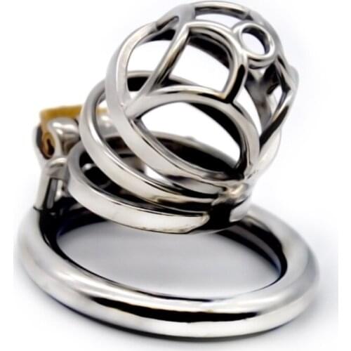 FAAK For Male Penis Chastity Lock 40/45/50mm for Choose Metal Bird Cage Chastity Penis Cage Restraint Penis Rings for Men G256C